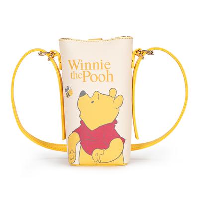 Notre Disney Officially Licensed Smartphone Fashion Shoulder Crossbody PVC Neck Pouch with Belt Pouch, Bag, Bag, (POOH)