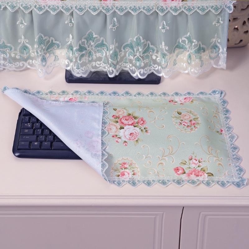 European Style Lace 3pcs Household Computer Host Keyboard Dust Covers Fashion Printed Desktop Monitor Cover Fabric