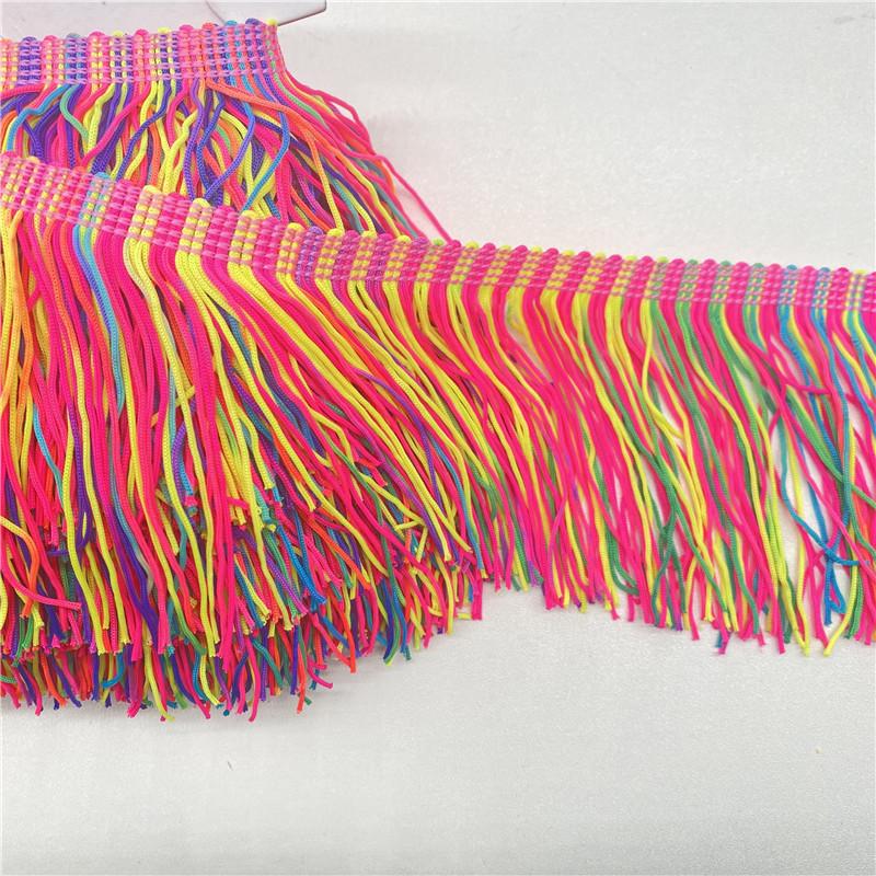20Cm Wide Fringed Row Beard Lace Double Thread Encrypted Dance Clothing Decorative Accessories Diy Lace Accessories Textile