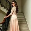 European and American Foreign Trade Women's Clothing New Lace Dress Amazon V-neck Trailing Wedding Dress Wedding Dress
