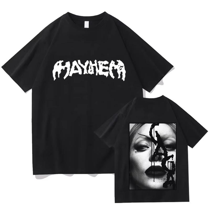 Das MAYHEM Ball Tour 2025 2026 T-Shirt Lady Gaga Sängerin Grafik T-Shirts Mode Kurzarm Sommer T-Shirt Baumwolle Damen T-Shirts