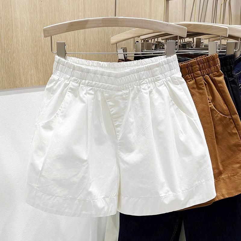 

Women s 2026 Summer New Arrival Casual High-Waisted Wide-Leg Three-Quarter Length Slimming Pants L (110-125 jin) белый