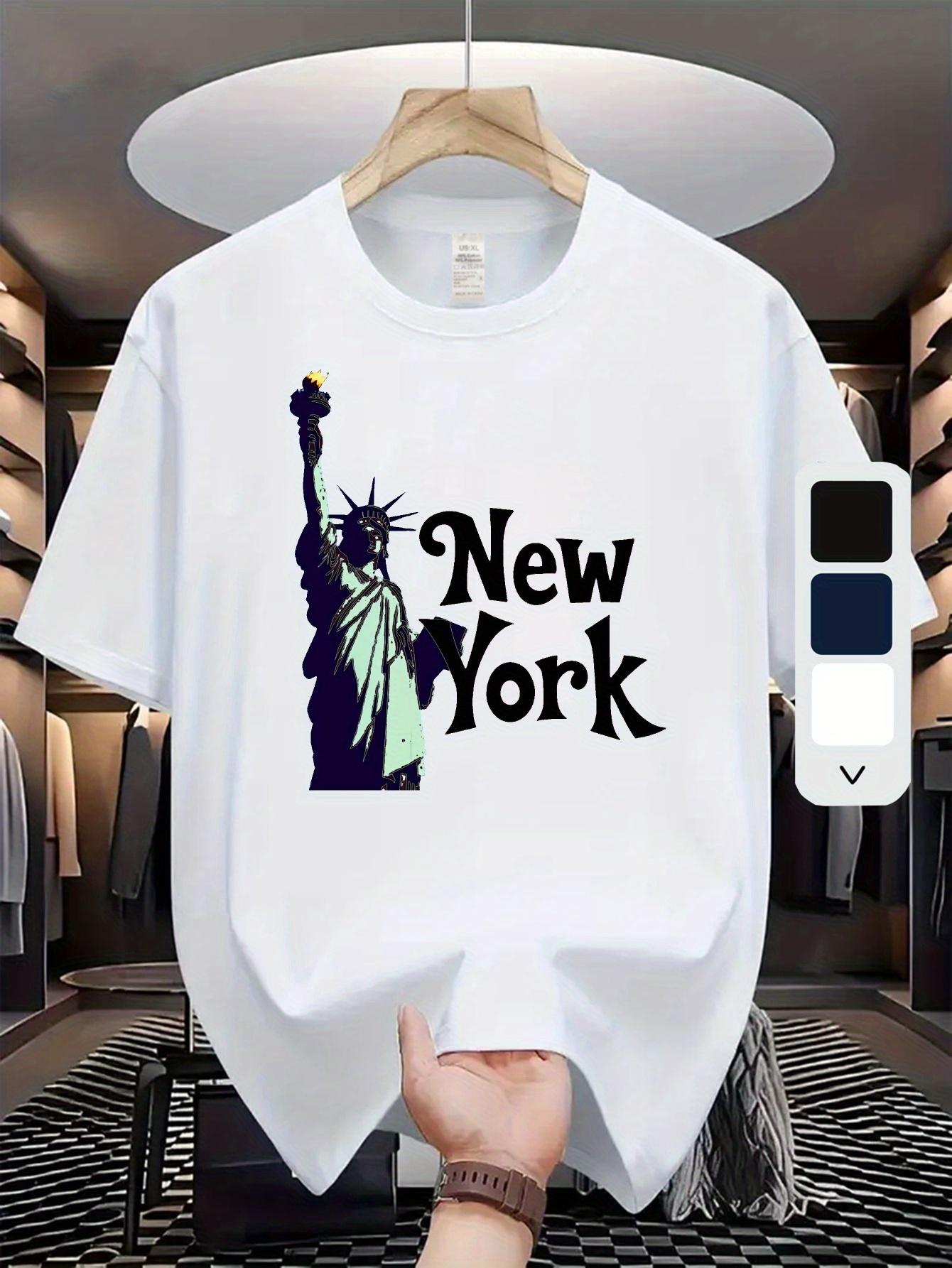 611 Cotton Blend T-shirt - New York Statue of Liberty Graphic Print XL