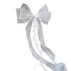 Glinting Bowknot Hair Jewelry Queen Headdress Hair Tie for Pageant Proms Bridal Wedding Bridal Wedding Headwear
