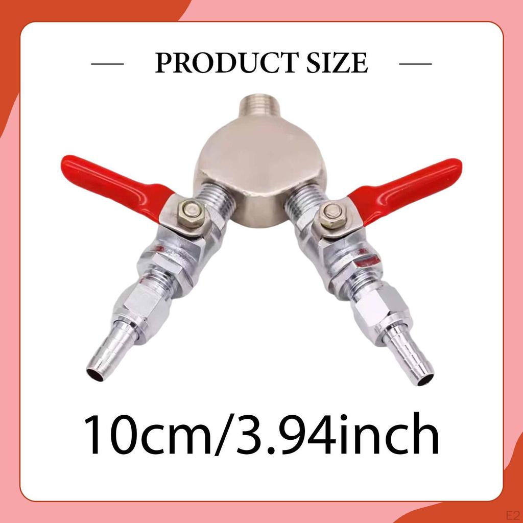 2 Way CO2 Splitter for Home Brew Equipment,Brew Making Accessory,Sturdy,Replacement Easy To Use