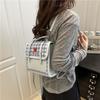 Schoolbag Japanese niche design plaid small backpack lightweight multi-functional messenger bag small fresh college style bag