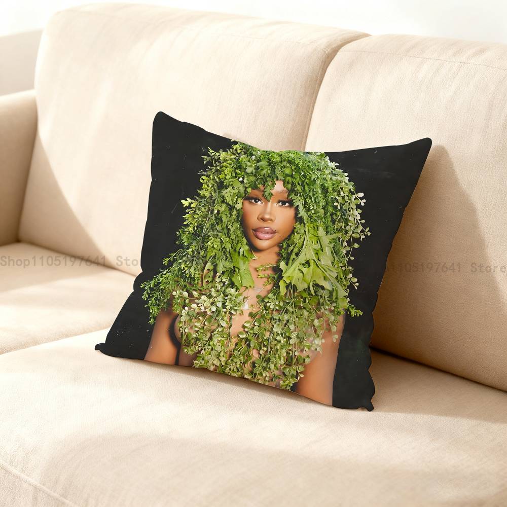 Saturn Singer S-Sza Anime Celebrity Merchandise All-Match Printed Pillow Case Sofa Car Office Room Decoration Protector