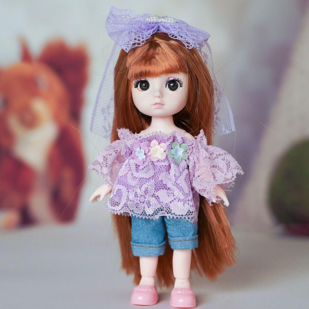 with Headwear High-end Dress Up 4 Styles Jeans Pants Suit Best Gifts 16~17cm Doll/1/8 BJD Doll