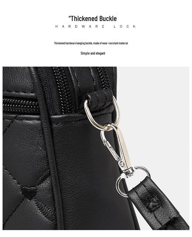 2025 Women's Quilted Crossbody Bag: Multi-Layer Embroidered Shoulder Bag for Moms