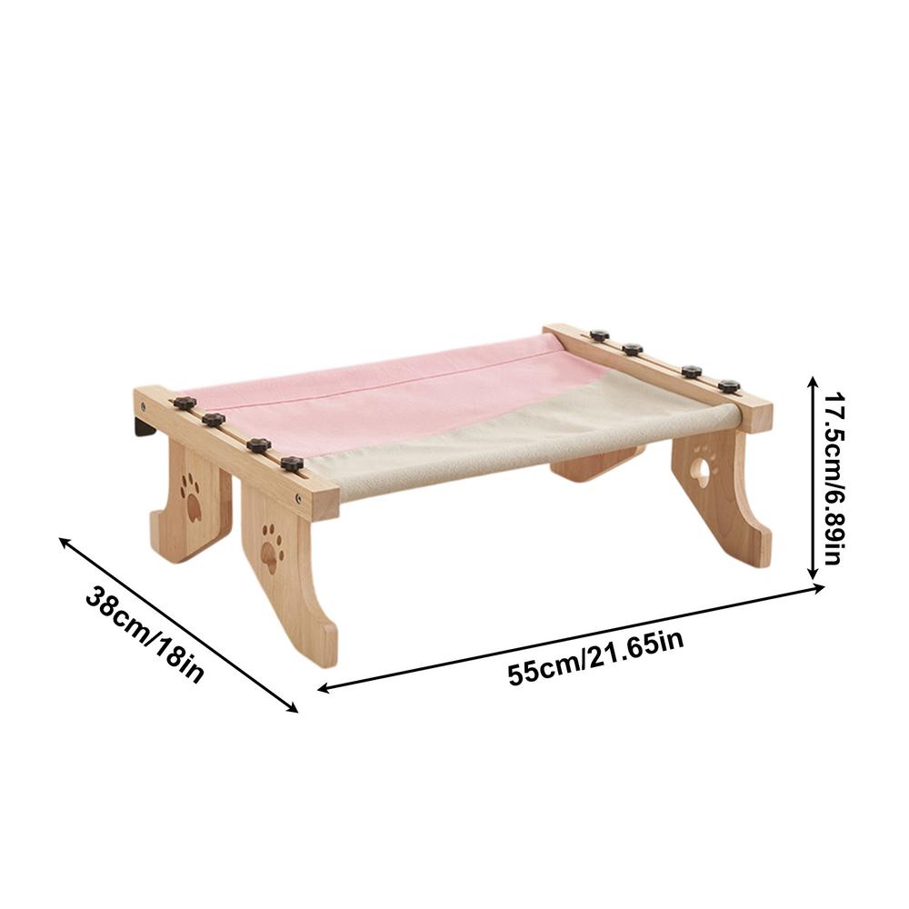 Window Hanging Cat Bed Portable Removable Balcony Cat Hanging Hammock Wooden Assembly Indoor Bedside Bed Pet Nest