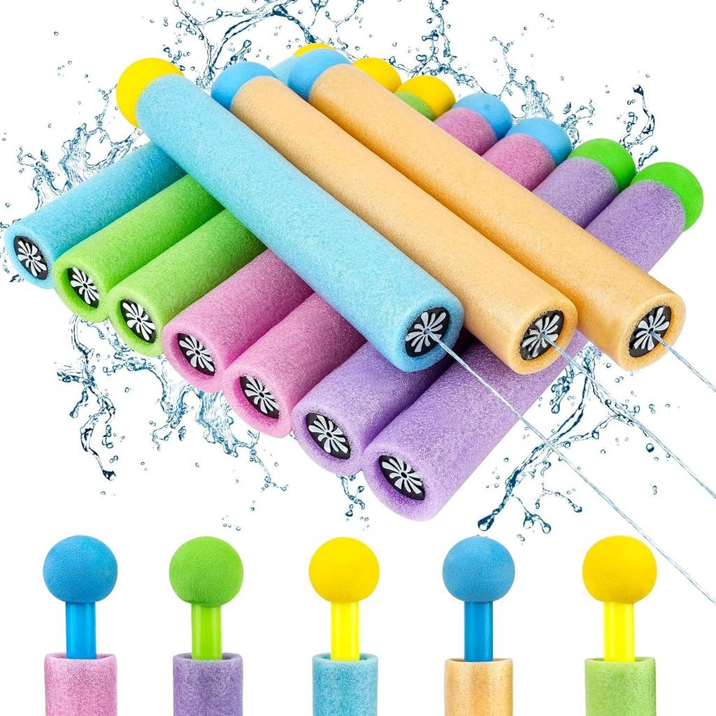 EVA Foam Straight Tube High Pressure Water Cannon, Pull and Pump Summer Beach Water Toy for Outdoor Kids Play