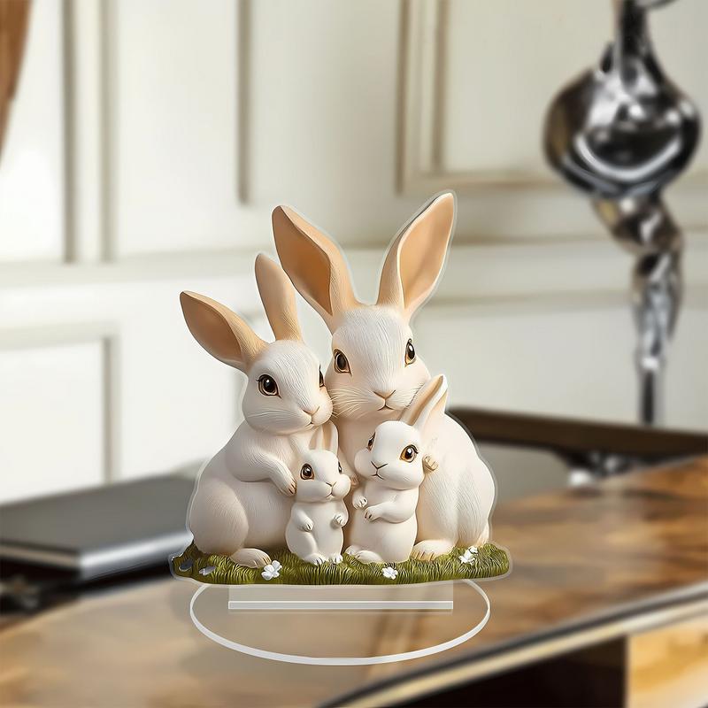 Easter Bunny Centerpieces For Tables Cute Bunny Family Easter Table Centerpiece 18cm/7inch Home Decoration Desk Sign Decor For