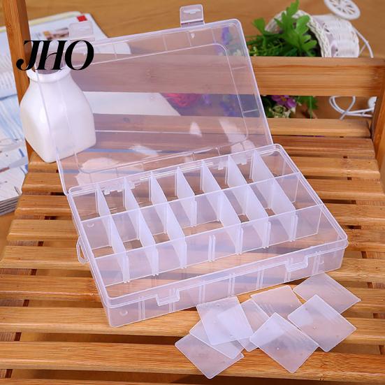 Jewelry 10/15/24 Grids Box Wear-resistant Space-saving Transparent Organizer Small Earring Storage for Travel Case