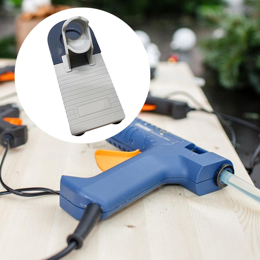 Heißklebepistolenhalter Rutschfester Heißschmelzkleberpistolen-Basisständer Kunststoff-Organizer-Ablage Saugfußhalter Heimwerker-Reparaturwerkzeug