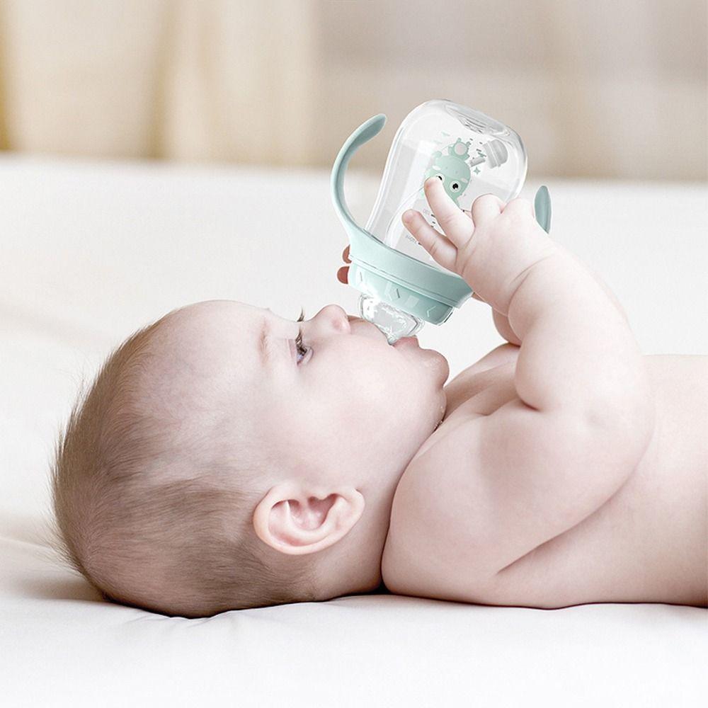 Silicone Nipple Baby PP Bottle Food Grade Baby Bottle With Handle Feeding Utensils