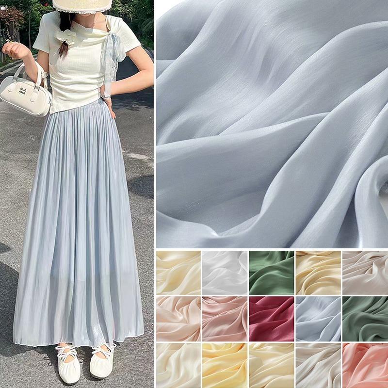1/3/5m Soft Eugen Cotton Fabric Designer Fabric Solid Color Polyester Fabric, Sewing Material for Summer Dress and Lining Cloth