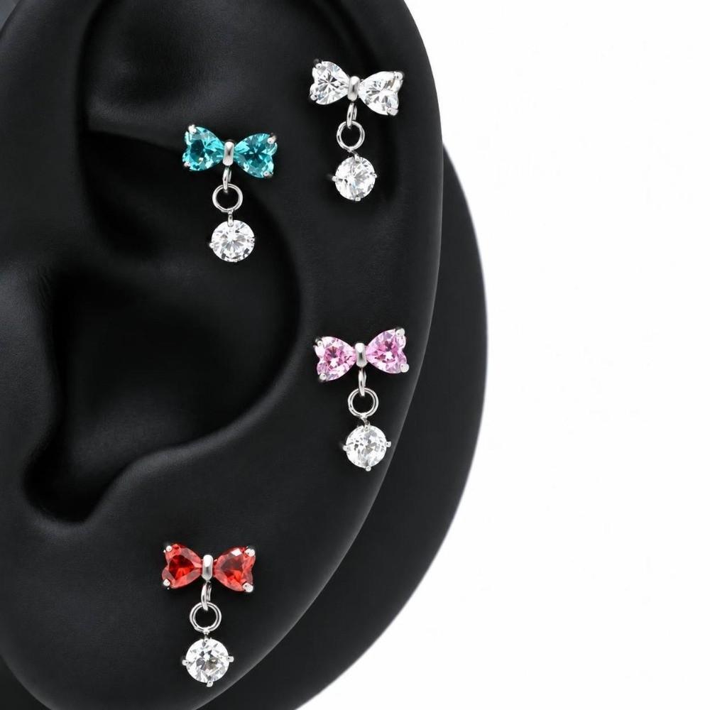 Internally Threaded Cartilage Stud Earring G23 Titanium Ear Piercing Stud Body Piercing