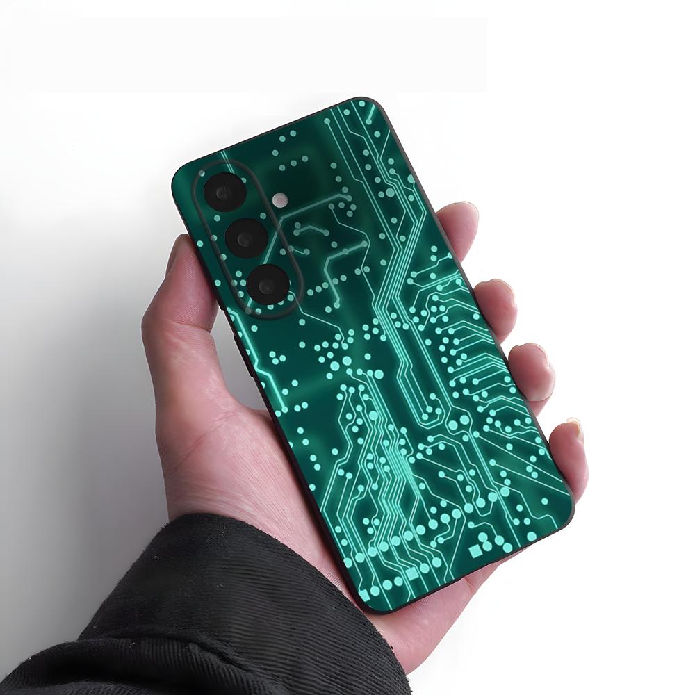 Creative Circuit Board Phone Case For Samsung S26 S25 Plus S20 S20 Plus S22 Ultra S23 FE S21 Plus S21 Ultra Soft Cover