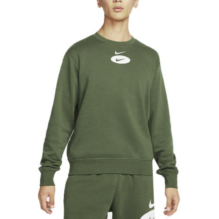 Nike Sweatshirts Men's Rugged Green Crew Neck Thickened Other DM5461-326