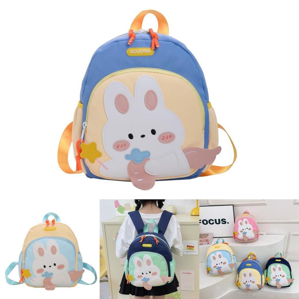 Childrens Cartoon Bunny Backpack With Padded Shoulder Straps For Toddler School Use