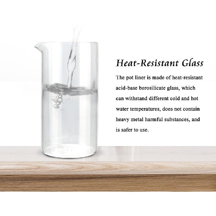 1000ML Coffee Brewing Pot French Filter Tea Brewer Coffee Pot Coffee Maker Kettle Household Hand Punch Pot Simple Pressure