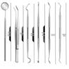 Stainless Steel Dental Tool Set: U-Shaped Tongue Scraper, Oral Mirror, and Tartar Remover