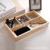 Maple Solid Wood Desktop Organizer Box for Business Cards Stationery Key Holder Storage