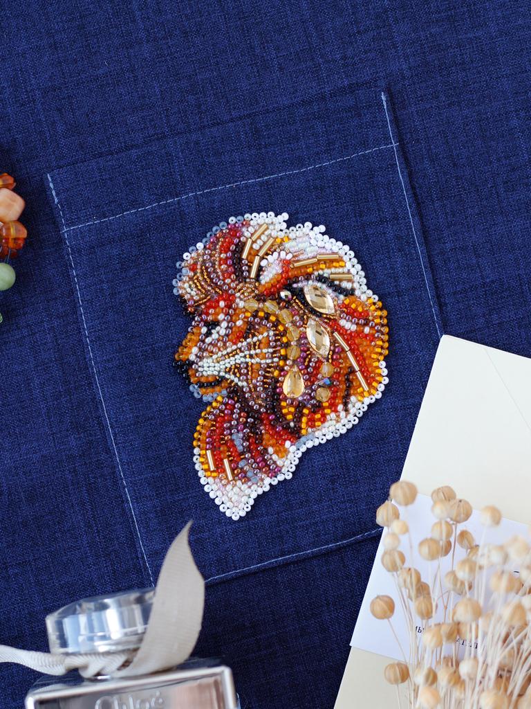 Sett for perlebroderidekorasjoner på naturlig kunstlerret Abris Art Pattern Canvas Animals