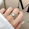 925 Sterling Silver Trend Arched Wide Ring For Female Geometry Punk Design Jewelry Asymmetric Gift Dropshipping