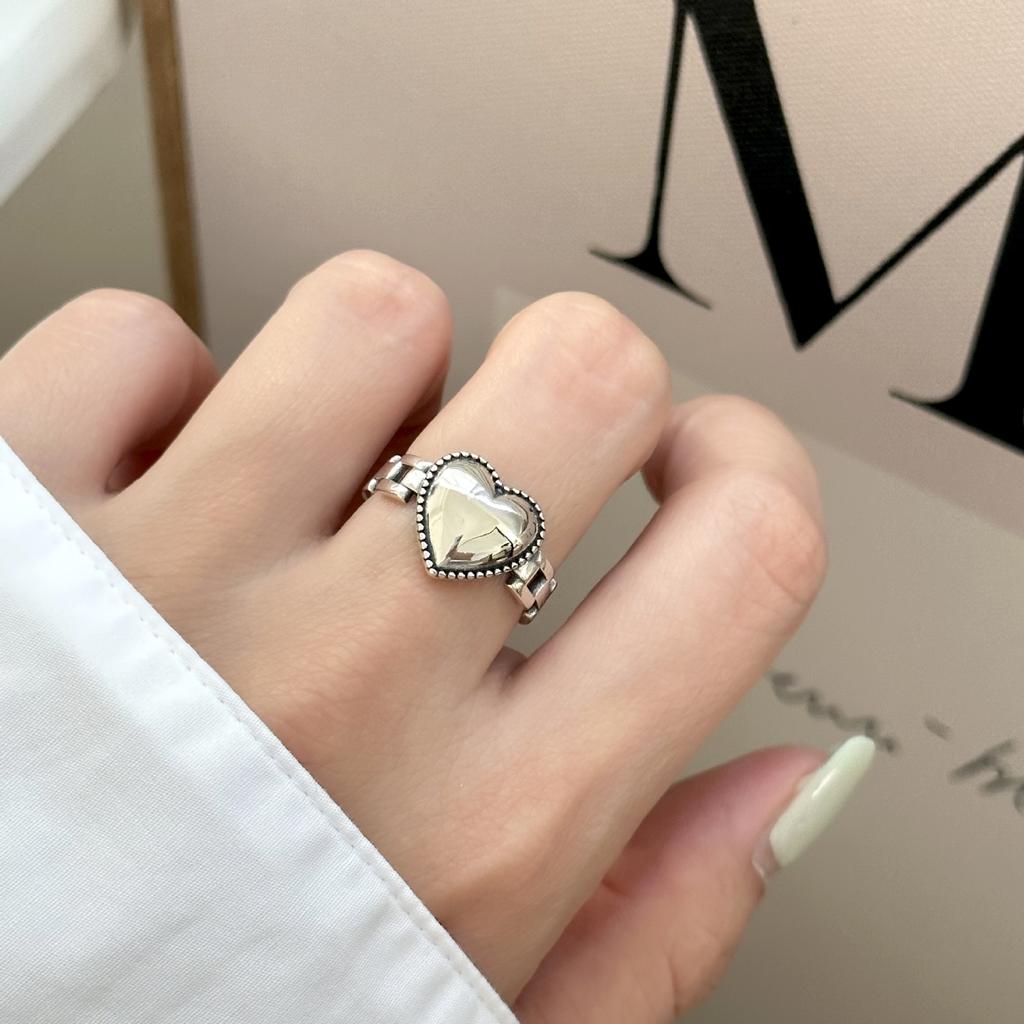 925 Sterling Silver Trend Arched Wide Ring For Female Geometry Punk Design Jewelry Asymmetric Gift Dropshipping