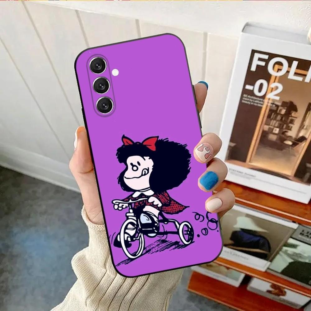 

Anime M-Mafalda Phone Case For Samsung Galaxy A13,A21s,A22,A31,A32,A52,A53,A71,A80,A91 Soft Black Shell Samsung a224g