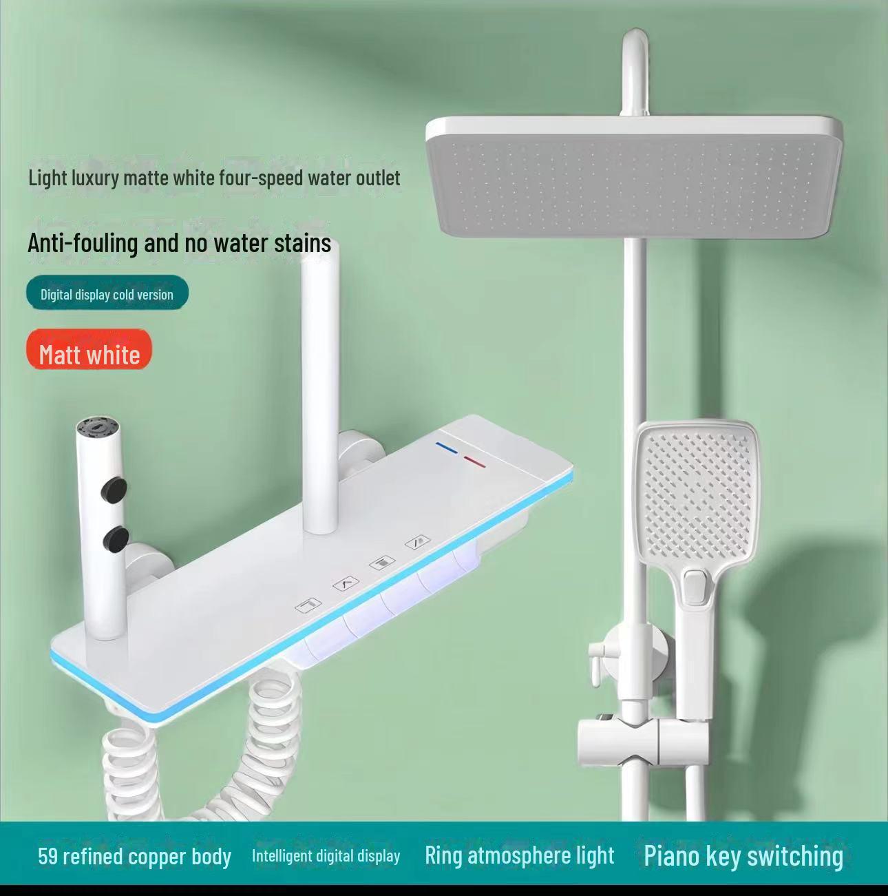 

Душевая кабина Smart Shower Set цвета Gun Gray, полностью медная, с цифровым дисплеем и светодиодной подсветкой