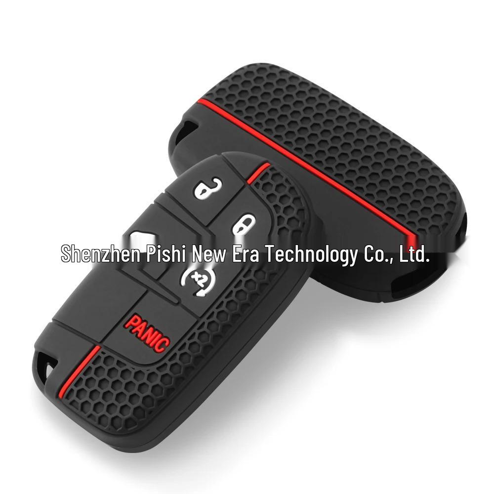 Jeep Key Case: Honeycomb Silicone Protector for Compass, Cherokee, Grand Commander