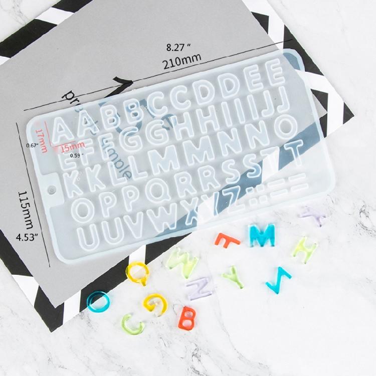 Handmade English Letters Silicone Mould DIY Crafts Polymer Clay UV Epoxy Mold