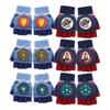 Baby Iron Man Warme Handschuhe Winter Halbfinger Cartoon Schreibhandschuhe Fingerlos Fleecegefüttert Winddicht Klappbare Oberhand Handschuhe Kinder Geschenke