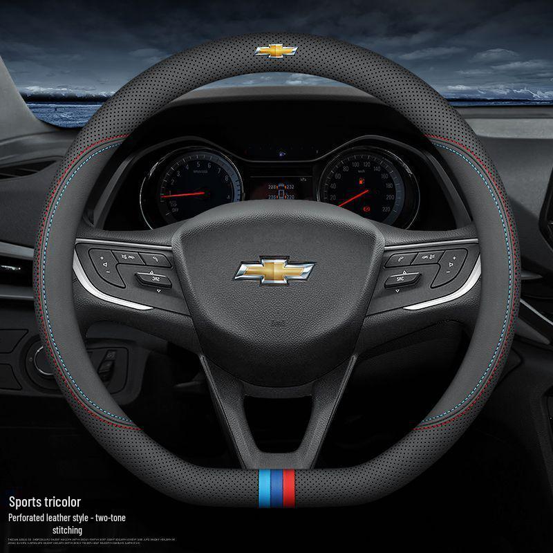 Genuine Leather Chevrolet Steering Wheel Cover for Cruze, Lanos, Sail, Malibu XL, Cavalier, Orlando, Equinox