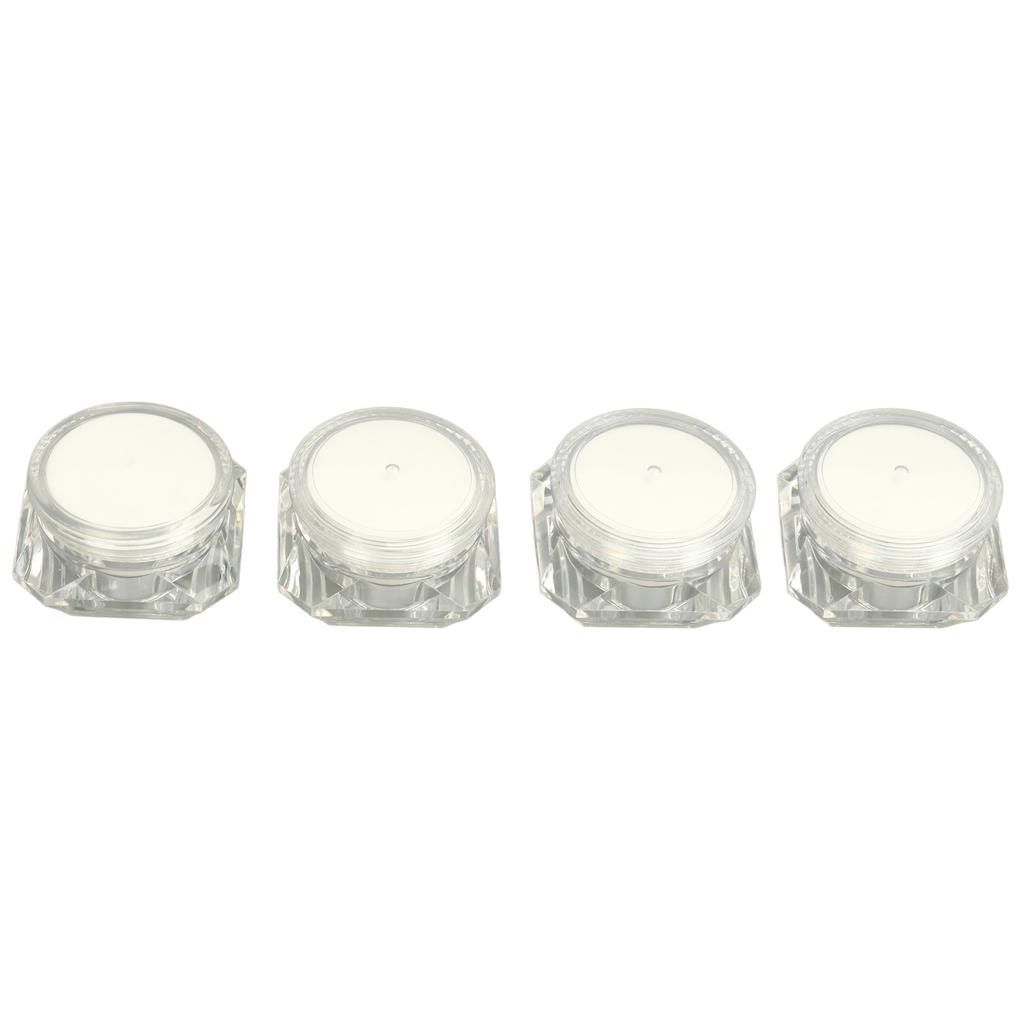4 Stück Cremetiegel Diamant-Optik Kosmetik Nachfüllbare Flasche Outdoor Reise Camping Kunststoff Kompakter Make-up Leerbehälter