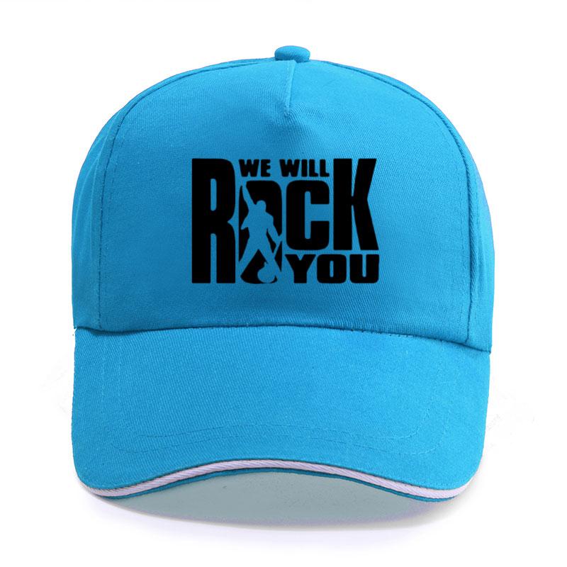 Cotton Trucker Caps We Will Rock You Print Baseball Cap Unisex Women Unisex Fashion Queen Rock Band Fans Rock Roll Hip Hop Hats