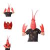 Dragon Lobster Head Mask Creative Latex Gloves For Stage Performance Festive Cosplay Accessories