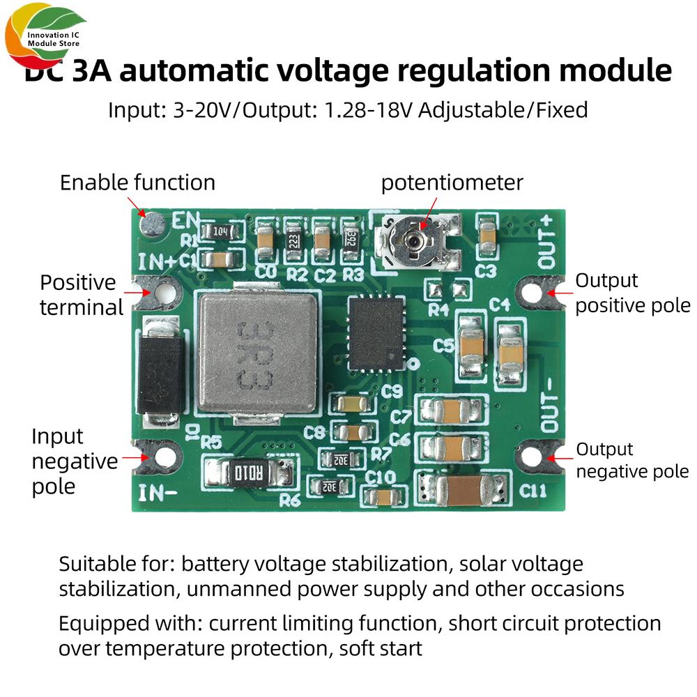 1-1pcs Buck-Boost Module DC 1-11V to 1.1-18V Adjustable Voltage Regulator for Solar Panels Lithium Batteries with Protection