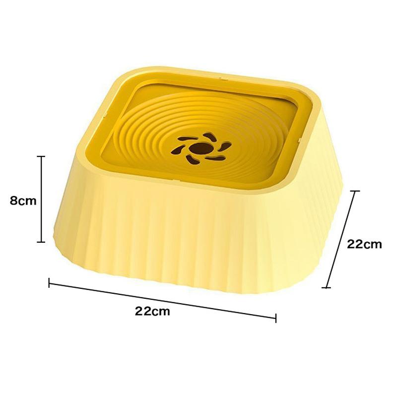 

1,3 л миска для питьевой воды для собак, несмачивающий рот, диспенсер для собак, большая емкость, поилка для домашних животных для щенков, собак, товары для домашних животных жёлтый
