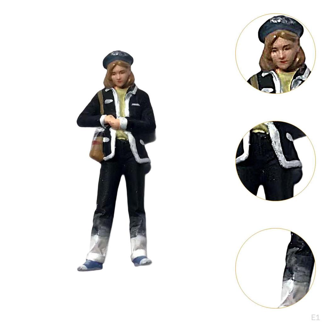 Fashion Woman Resin Miniature Figure for Model Railroads and Gardens