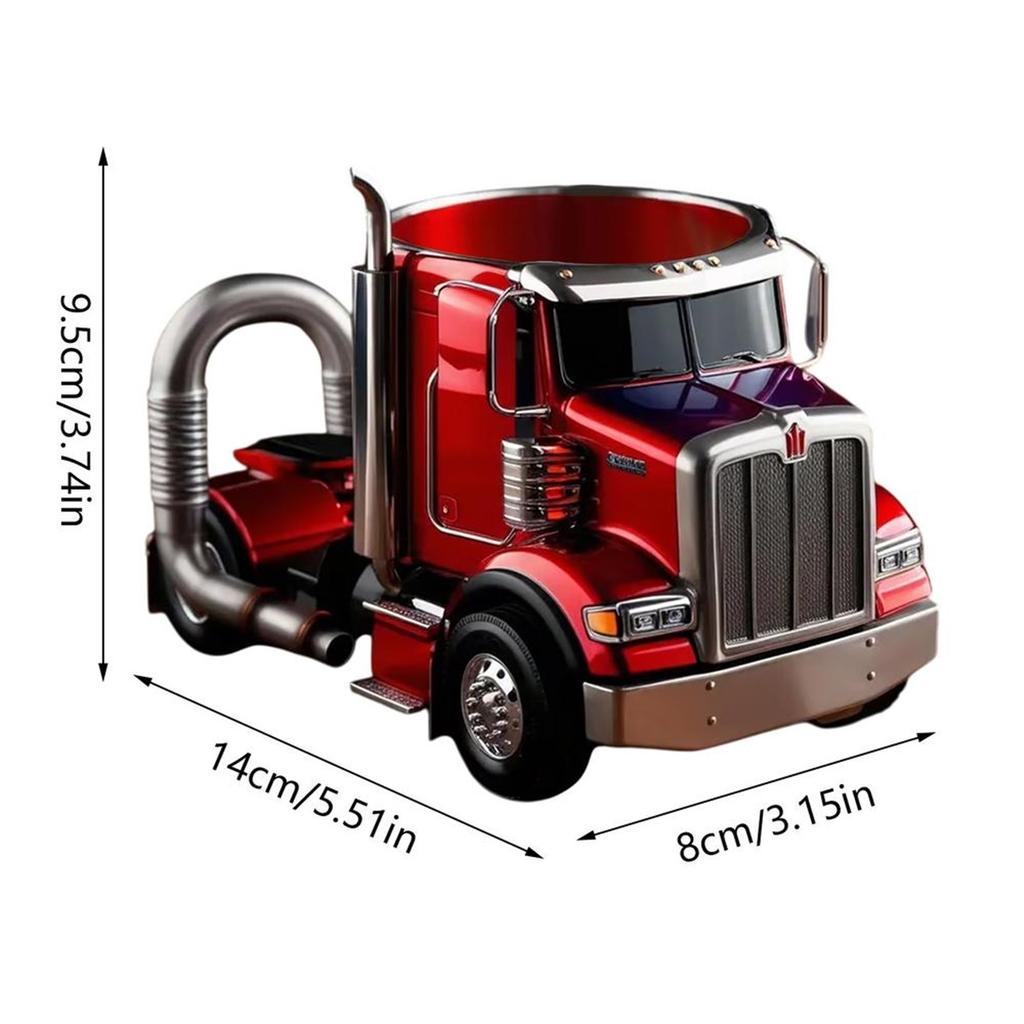 Truck Coffee Mug Creative Semi-Trailer-Shaped Beer Cups Traveling Coffee Cups Ice Milk Cups for Tea Juice Milk Latte Hot