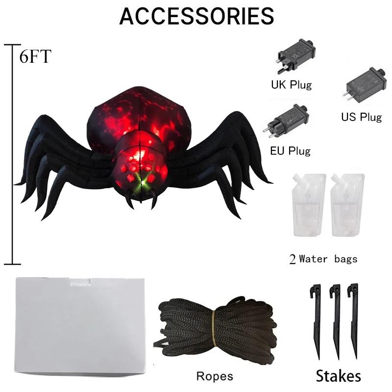 

6FT Halloween Inflatable Toys Outdoor Decorations Shadowstalker Garden Party Built-in LED Lights Up Ghost for Yard Garden Lawn UK