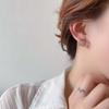 Stylish C-Shaped Multi-Ring Ear Drops with S925 Silver Needle