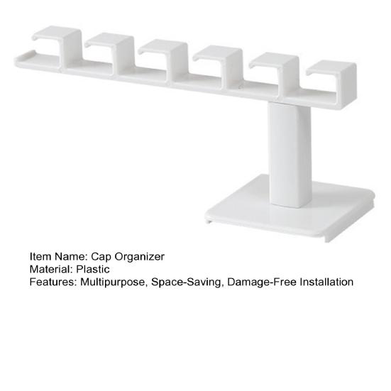 Wall-Mounted Cap Organizer Headband Holder Hat Bag Hanger with Multiple Hooks for Scarves Belts Hair Ties