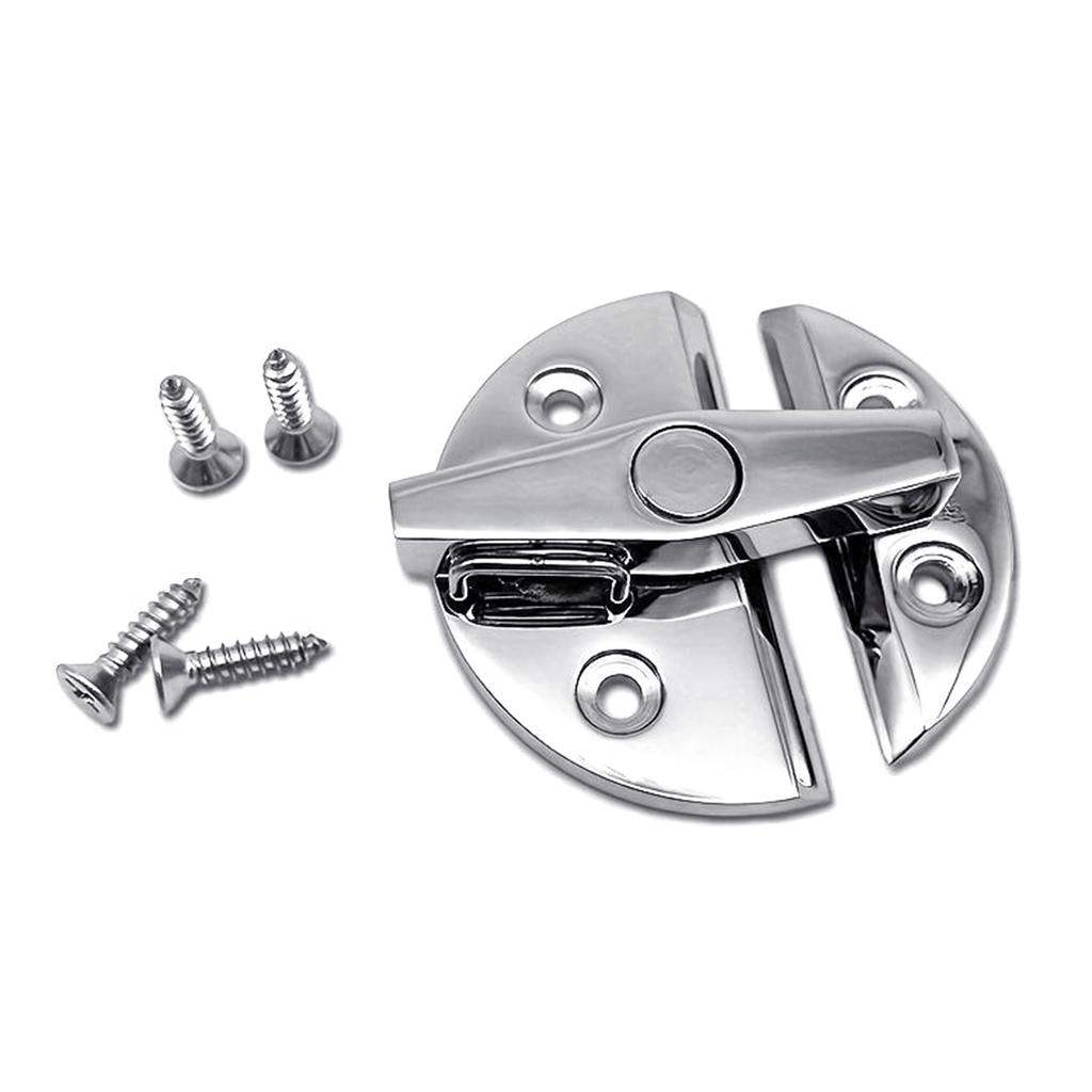 Marine Grade Stainless Steel Door Latches 180 Degree Rotating Knob with Push Button Closure for Boats & Storage Solution
