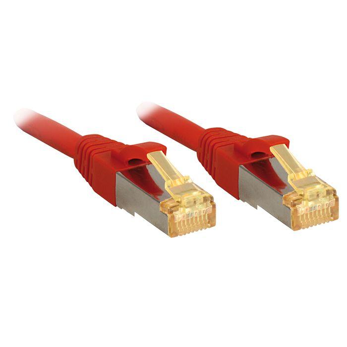 LINDY Câble réseau CAT 7 Lsoh - Cuivre - 6000MHz - 10m - Rouge
