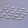 6pcs/Lot Old English Letters Charm Stainless Steel Charms For Jewelry Making Supplies Metal 26 Alphabet A-Z Pendant DIY Bracelet