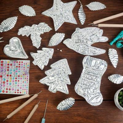 Yousheng Foil Sheet Art Craft Kit Embossing Tools with Aluminum Foil Sheets Wire Rolls Stickers Foil Embossing Kit for Painting DIY Crafting